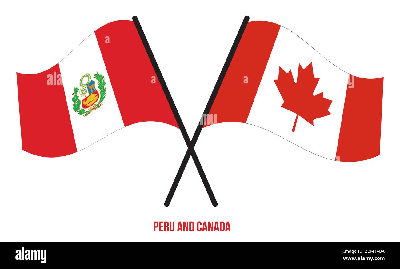 Waving Flag Peru Canada Stockfotos Und Bilder Kaufen Alamy
