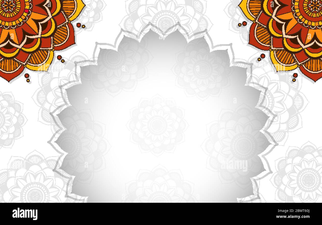 Hintergrundvorlage mit Designabbildung für Mandala-Muster Stock Vektor