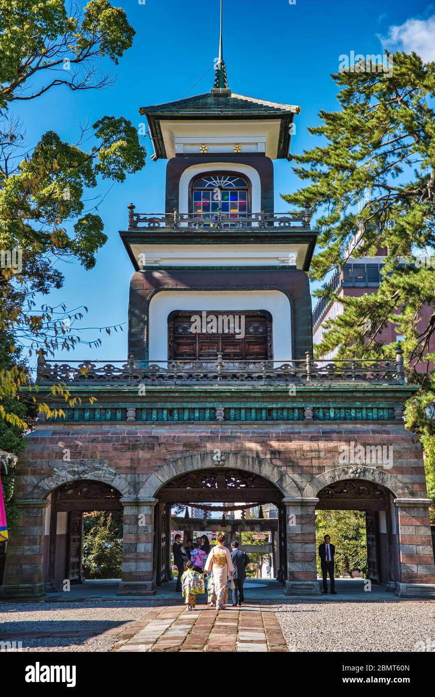 Schreintor Oyama in Kanazawa, Japan Stockfoto