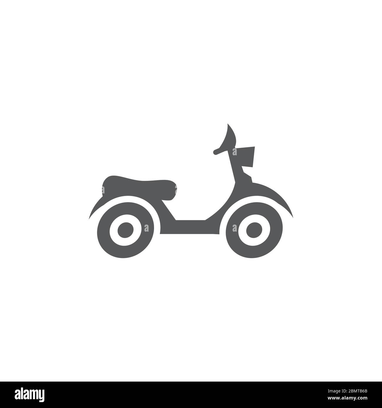 Moped-Symbol auf weißem Hintergrund Stock Vektor