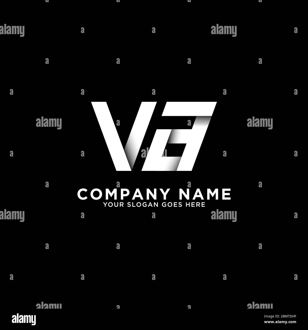 VA Brief Logo Designs, saubere und clevere Logo Vorlage, erste Logo Inspirationen Stock Vektor