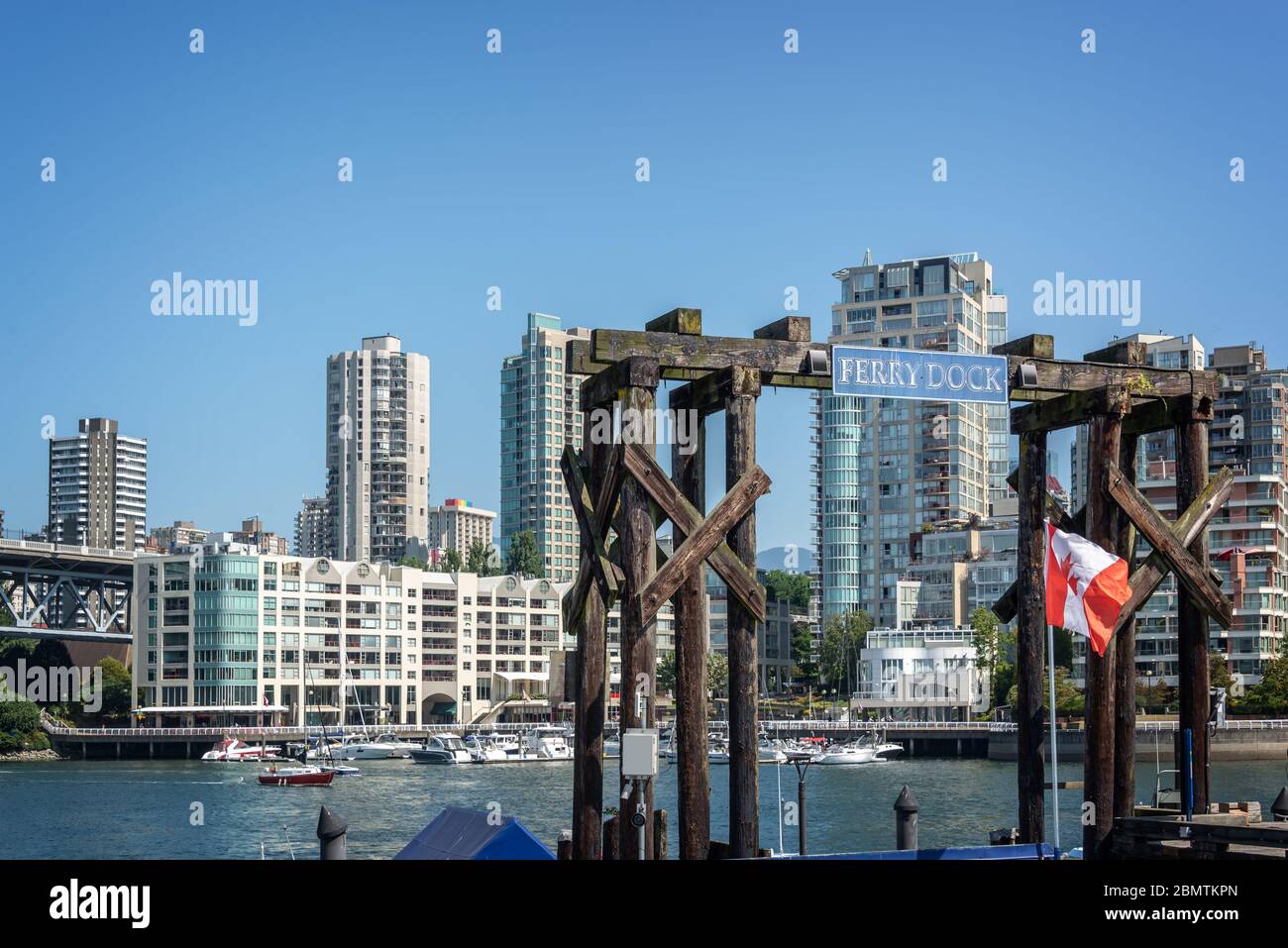 Fähranleger von Vancouver Granville Island, British Columbia, Kanada Stockfoto