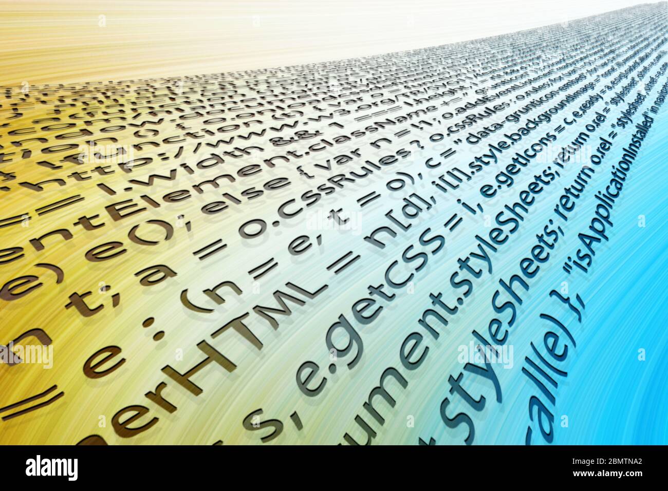 Zusammenfassung des digitalen Codes Stockfoto