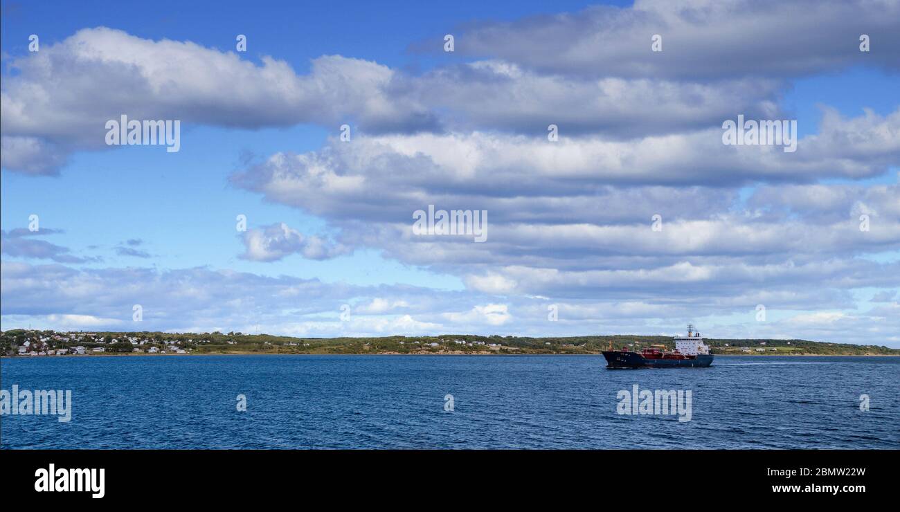 Tanker vor der Küste von Maine Stockfoto