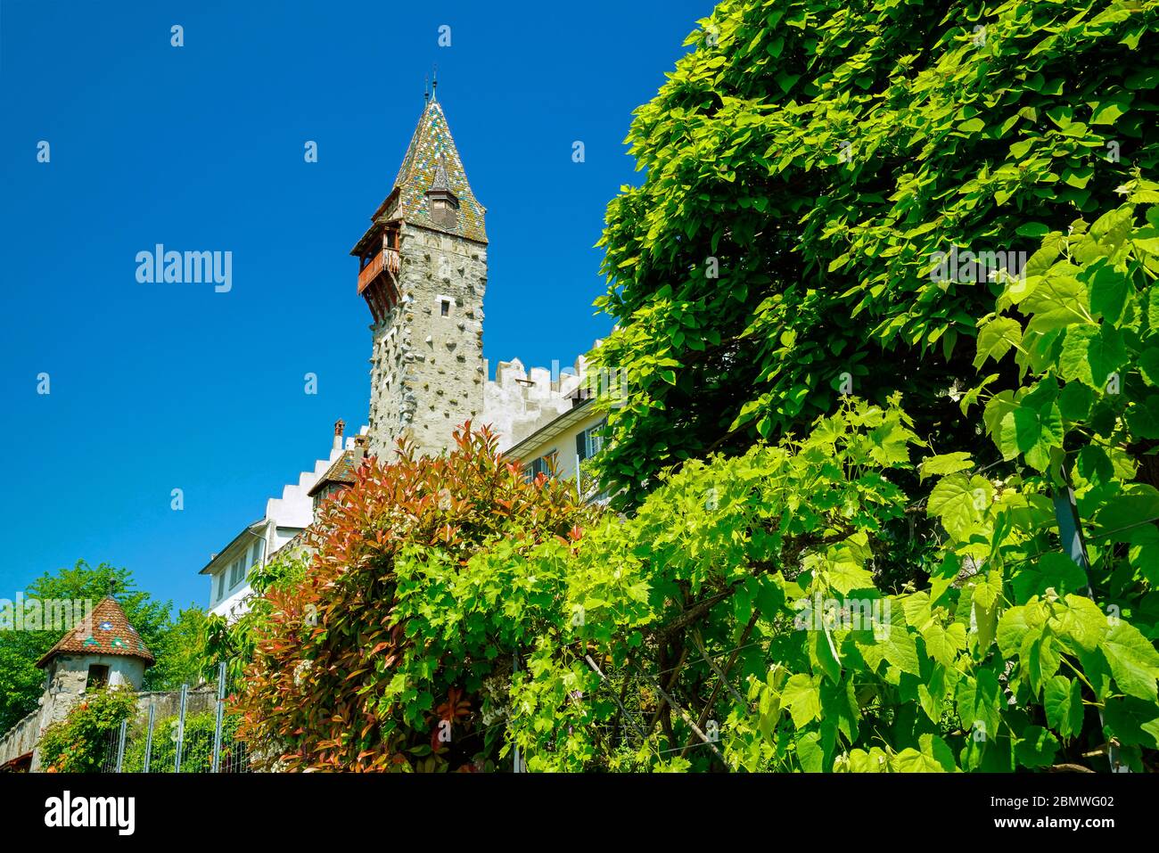Der Muri-Amthof ist ein markantes Gebäude in Bremgarten, Kanton Aargau in der Schweiz. Stockfoto