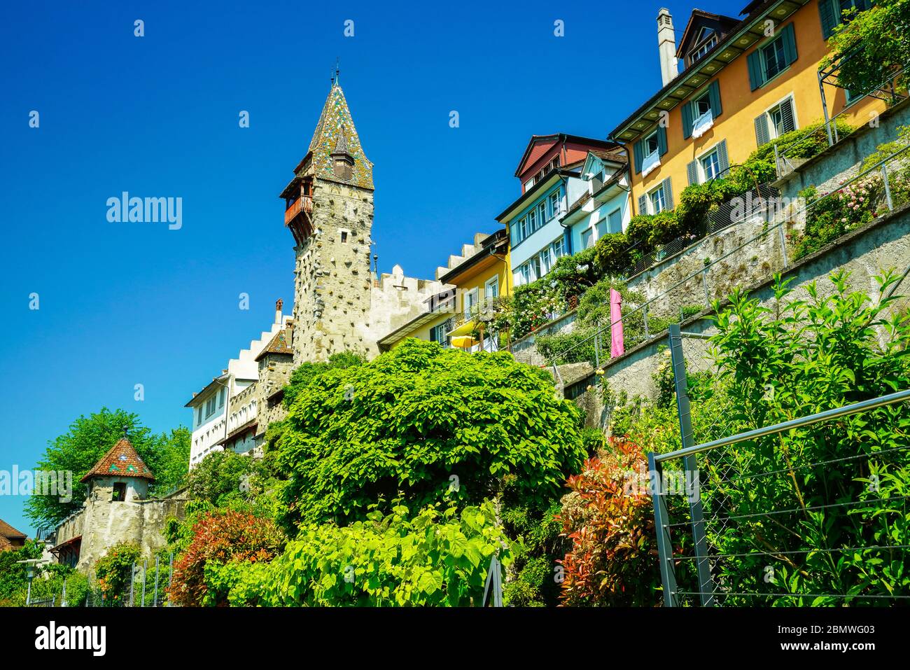 Der Muri-Amthof ist ein markantes Gebäude in Bremgarten, Kanton Aargau in der Schweiz. Stockfoto