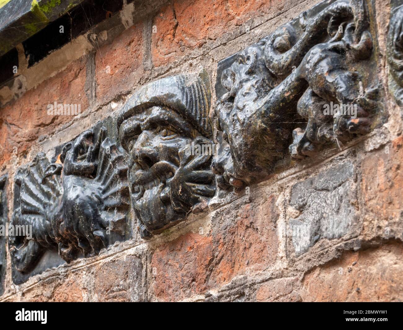 Frise an der Kirche St. Georgen, Wismar, UNESCO Welterbe, Mecklenburg-Vorpommern, Deutschland Stockfoto