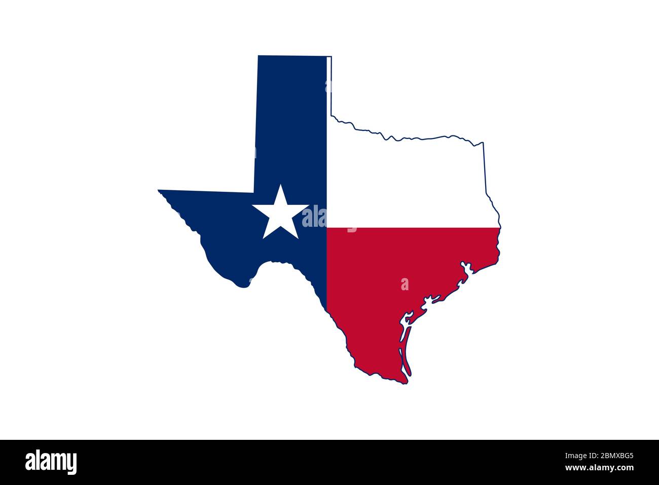 Texas-Karte Symbole Symbol Vektor Stock Vektor