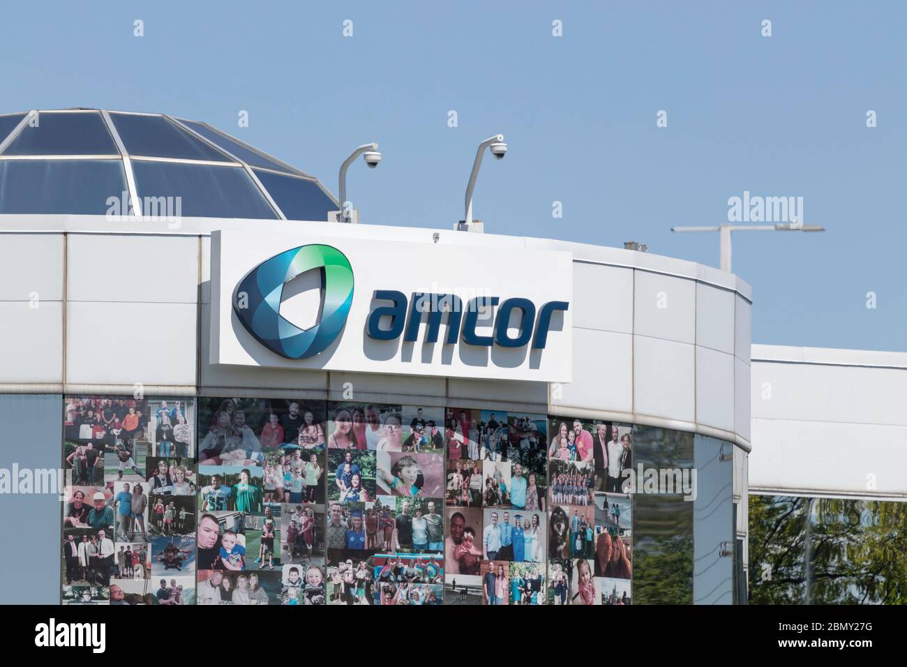 Terre Haute - Ca. Mai 2020: Amcor Flexibles Nordamerika. Das australische Verpackungsunternehmen Amcor ist der größte Verpackungshersteller. Stockfoto