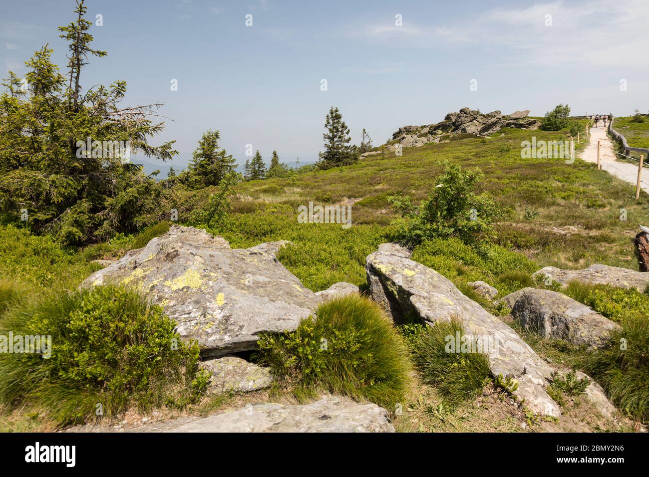 Auf dem Gipfel des Grossen Arber Stockfoto