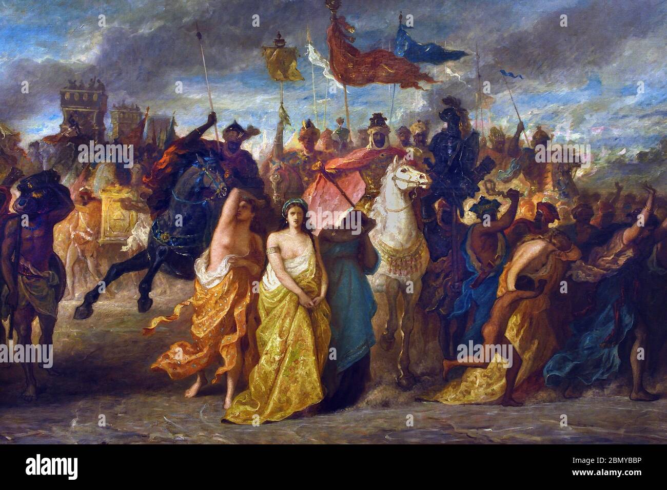 Les Hebreux Conduits DE Captivite - die Hebräer führten in Gefangenschaft 1864 Alfred Bellet de Poisat 1823-1883-Frankreich Stockfoto