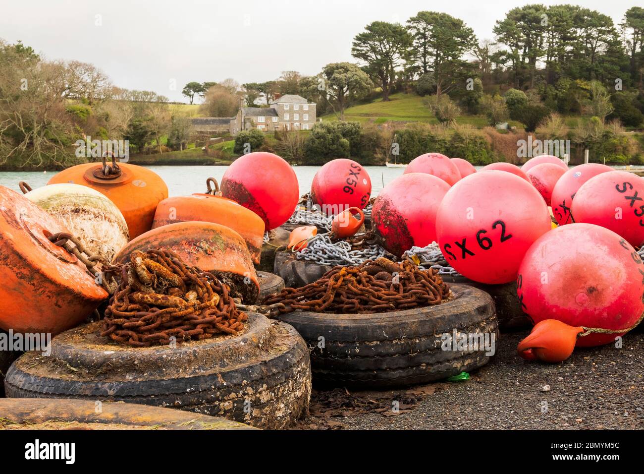 Salcombe Küste und Fluss Stockfoto