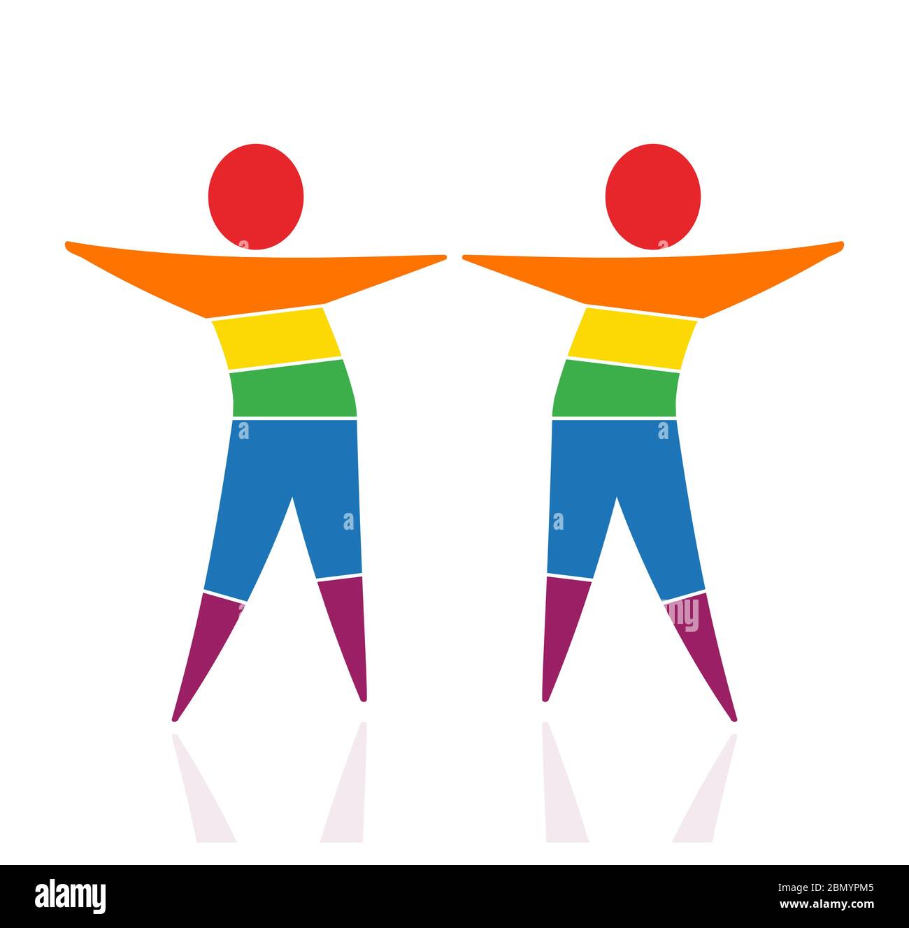 LGBT konzeptionelles Logo, schwule Paar Stock Vektor