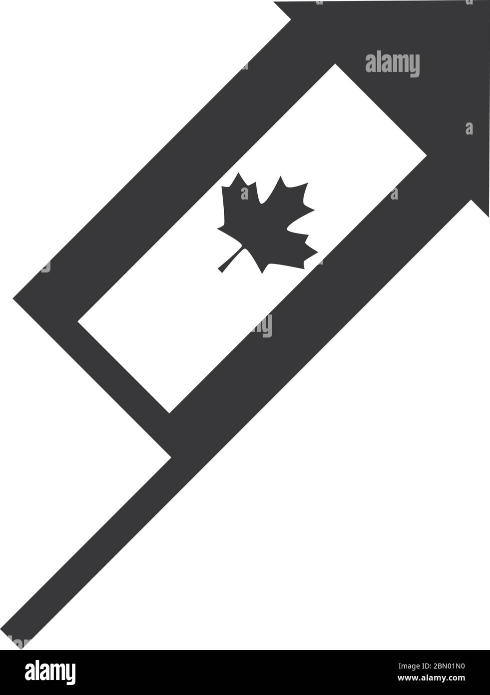 kanada Tag, Feuerwerk Rakete Feier Partei nationalen Vektor Illustration Silhouette Stil Symbol Stock Vektor