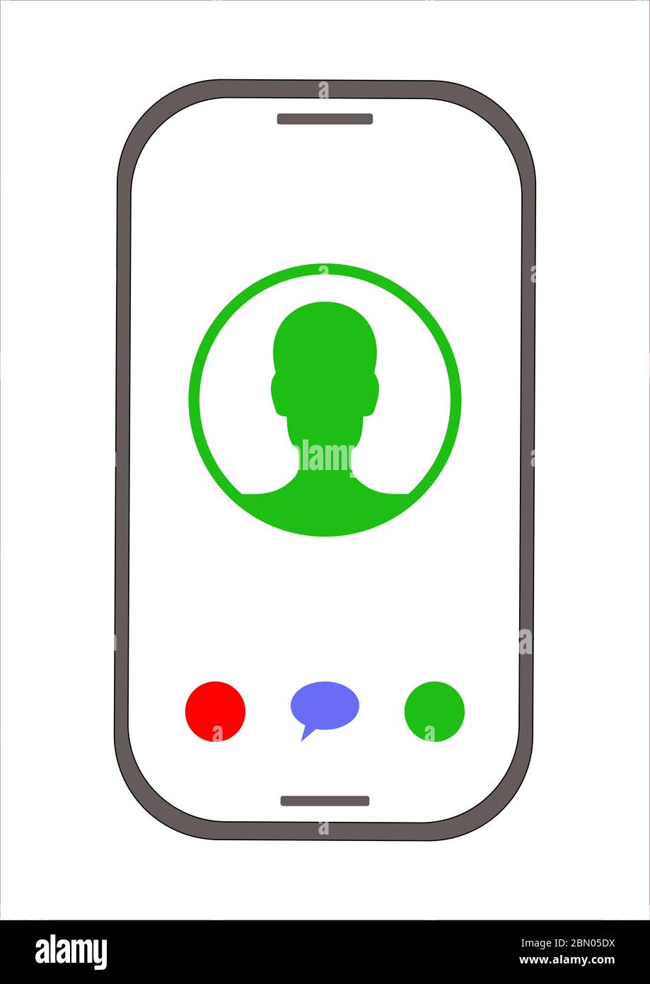 Gesichtserkennungsfunktion auf Smartphone mit Objektiv. Stock Vektor