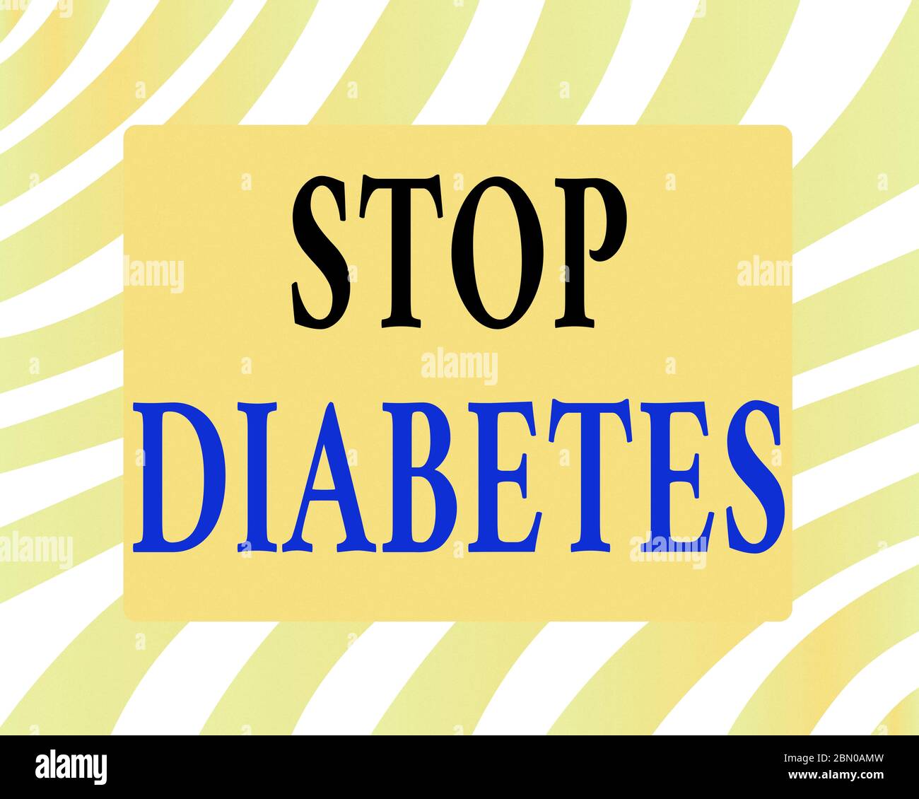 Word Writing Text Stop Diabetes. Business-Foto präsentiert Blutzuckerspiegel ist höher als normal Inject Insulin Horizontal Rectangular Shape mit Be Stockfoto