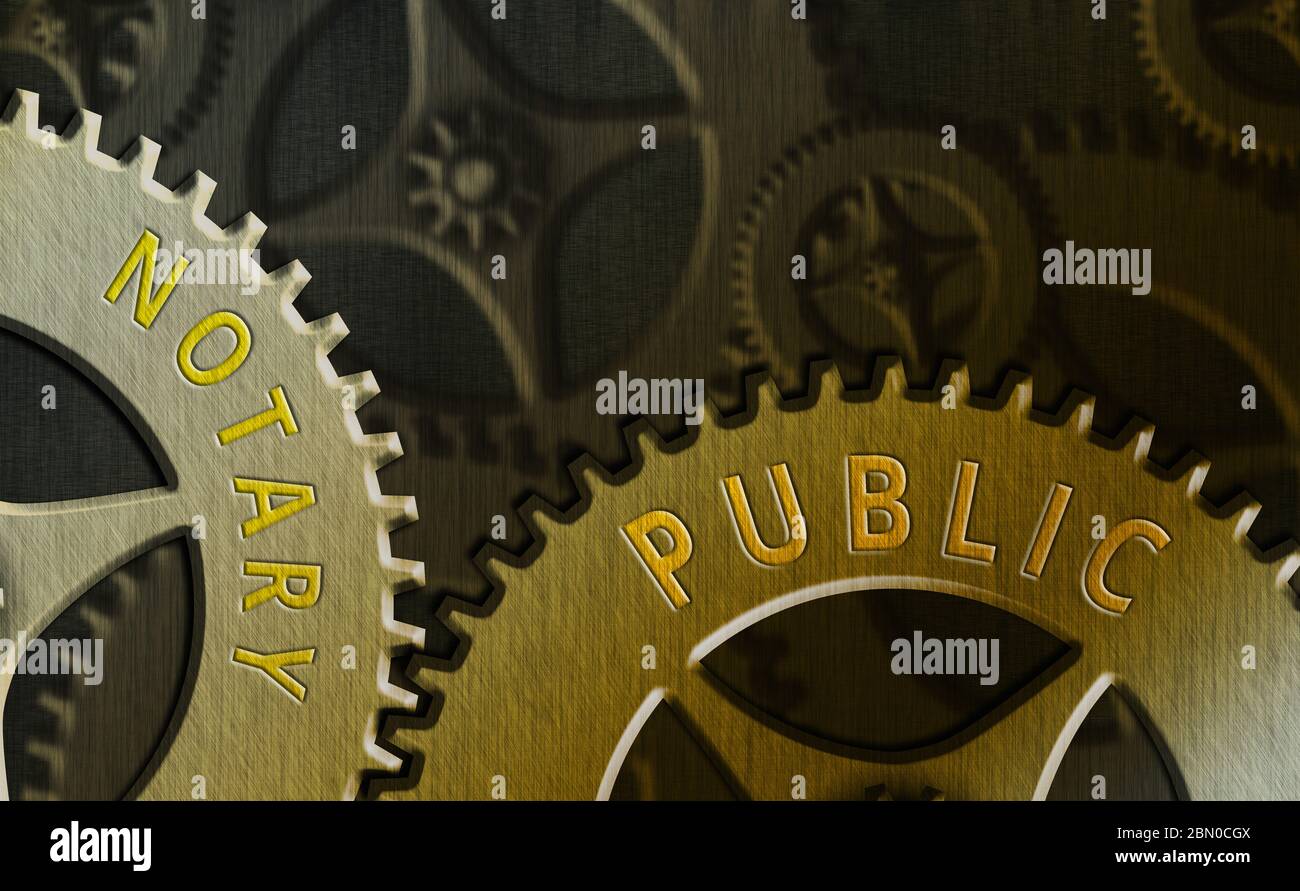 Textschild mit Notar Public. Business Foto Text Legalität Dokumentation Genehmigung Zertifizierungsvertrag Stockfoto