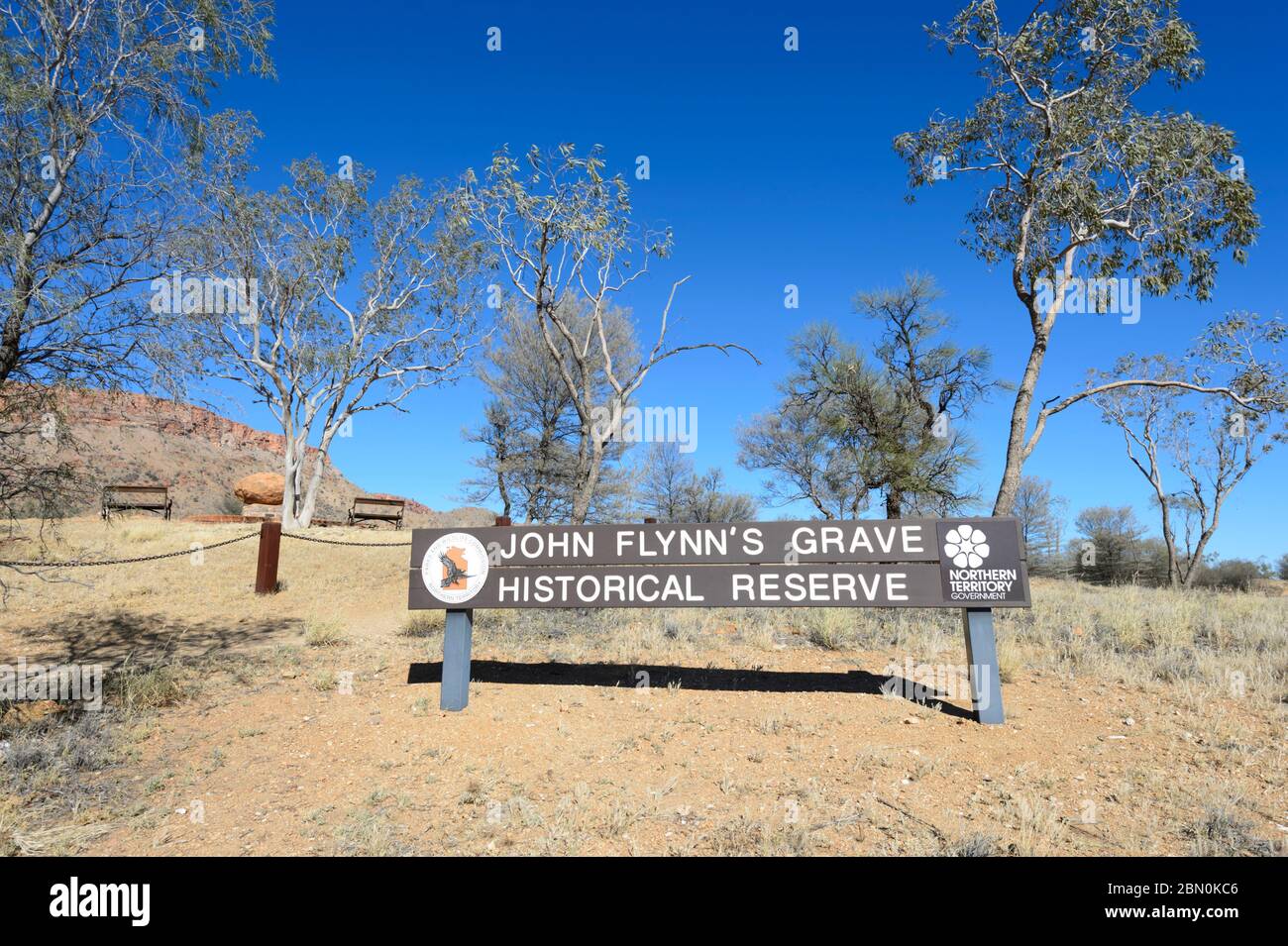 John Flynn's Grave Historical Reserve, Alice Springs, Northern Territory, NT, Australien Stockfoto