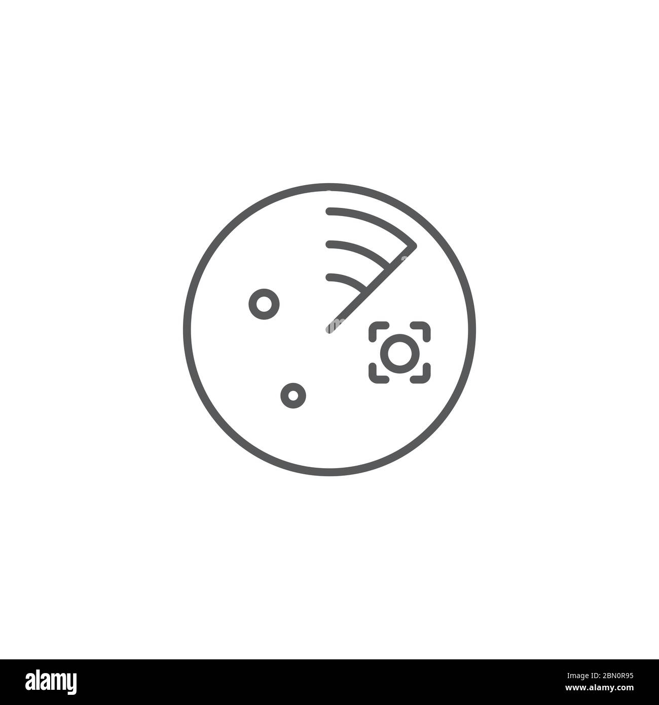 Anti-Virus-Scanner Vektor Symbol Symbol Schutz isoliert auf weißem Hintergrund Stock Vektor