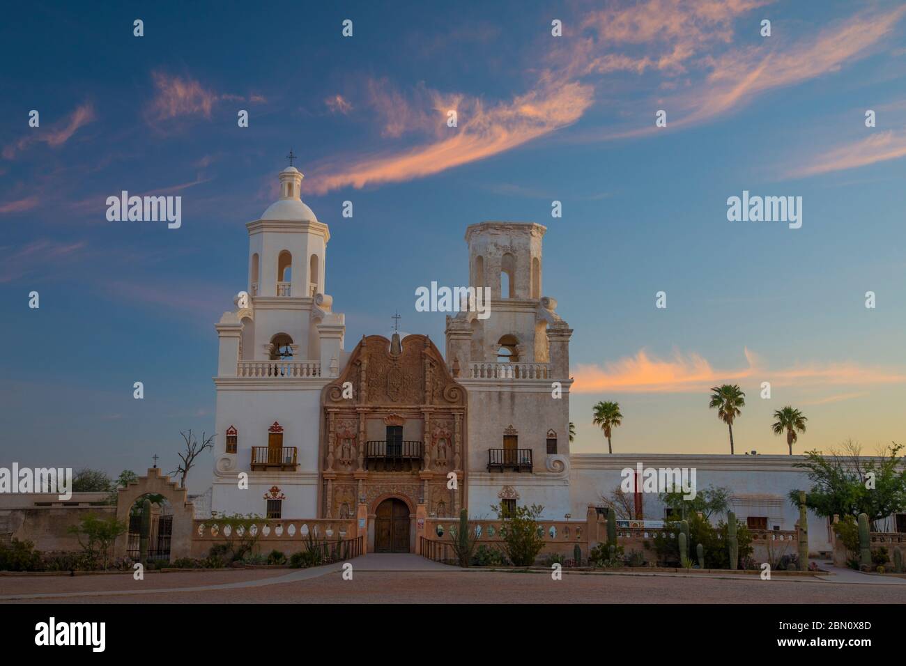Mission San Xavier del Bac, Tucson, Arizona. Stockfoto