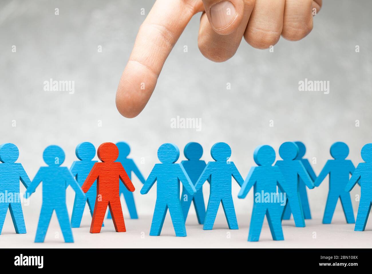 HF Personalbeschaffung. Die Wahl eines guten Führers. Stockfoto