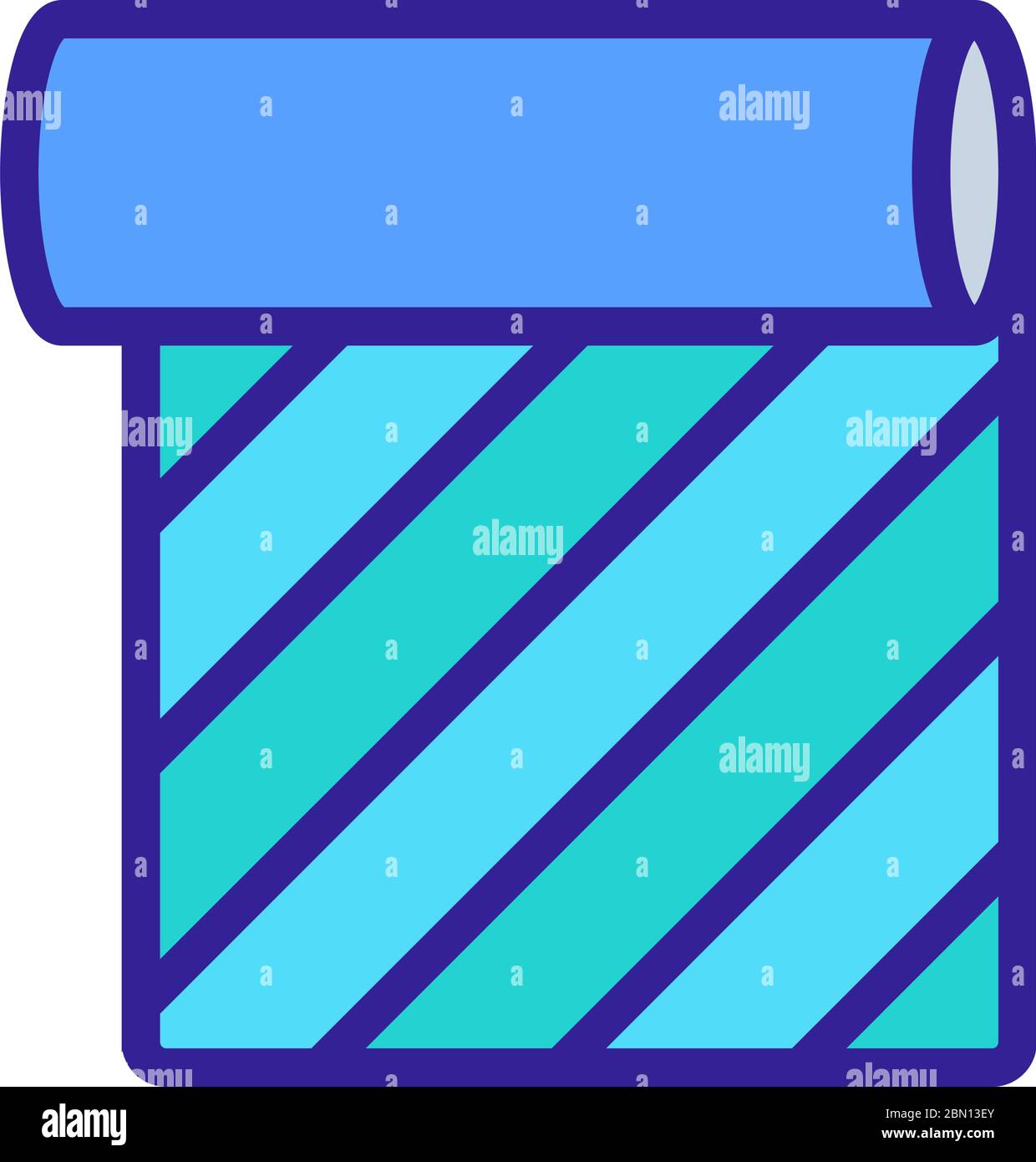 Vertikale horizontale Design Linoleum Symbol Vektor Kontur Illustration