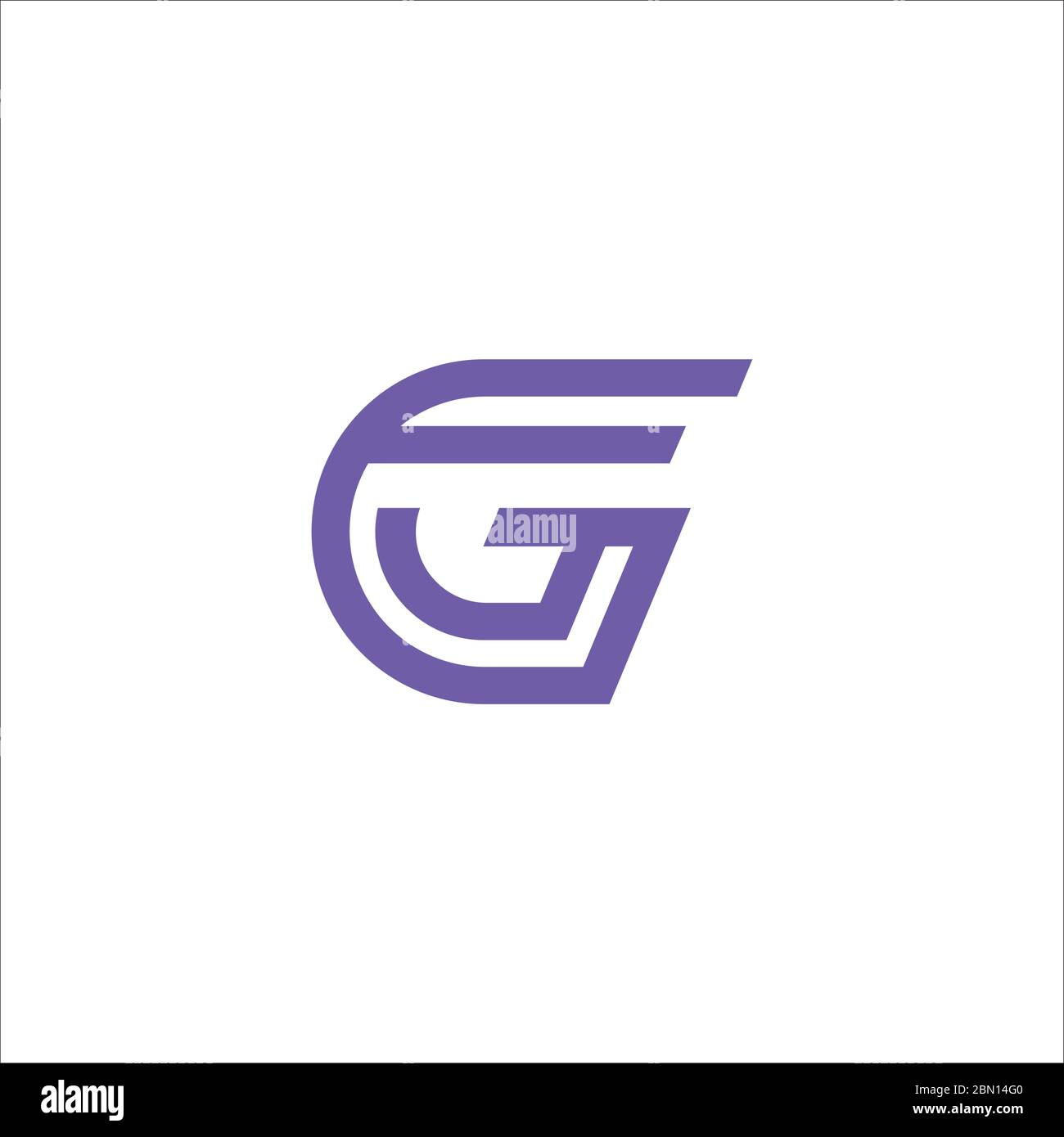 Vorlage für das FG-Logo oder das gf-Logo als Vektorgrafik Stock Vektor