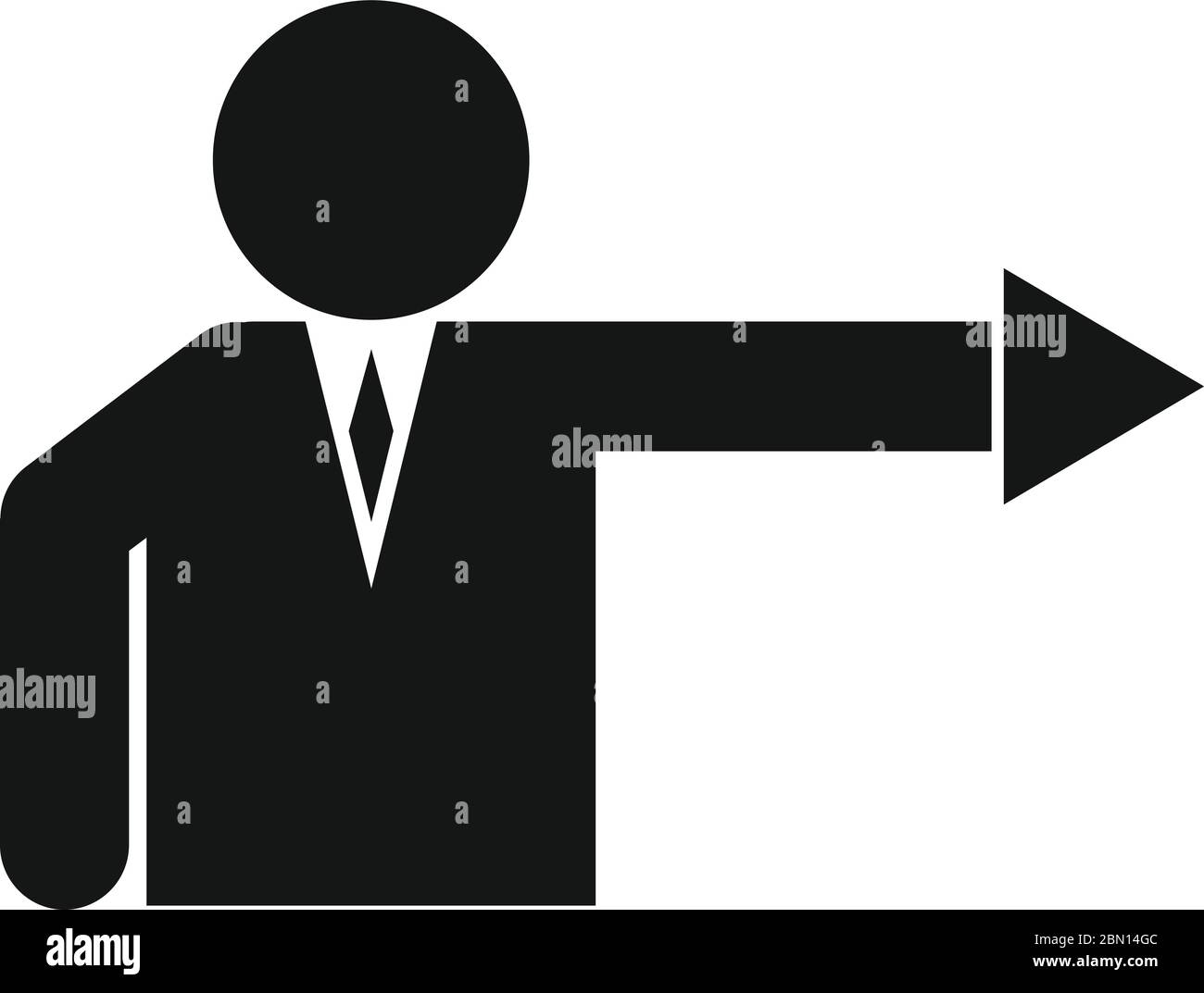 Symbol für die Unternehmensausrichtung des Unternehmens. Einfache Illustration der Unternehmensleitung Vektor-Symbol für Web-Design isoliert auf weißem Hintergrund Stock Vektor