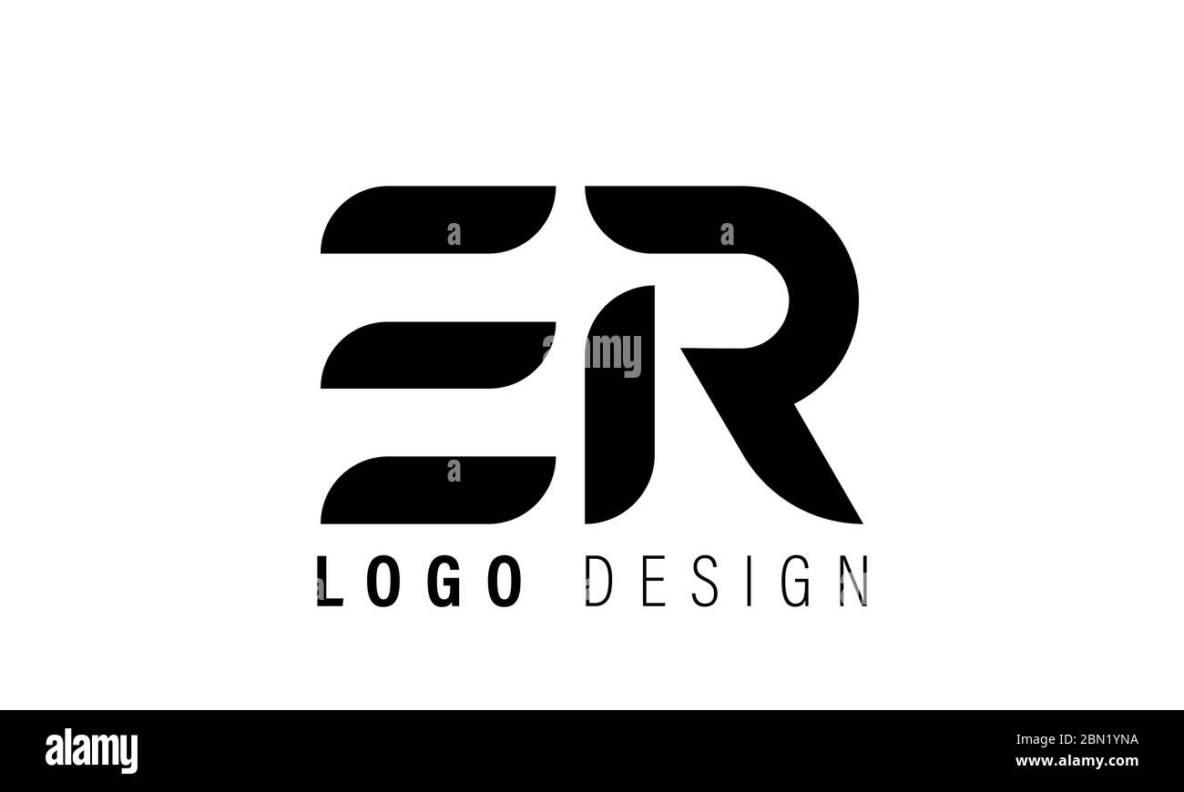 ER RE Letter-Logo. Einzigartig attraktiv kreativ Stock Vektor