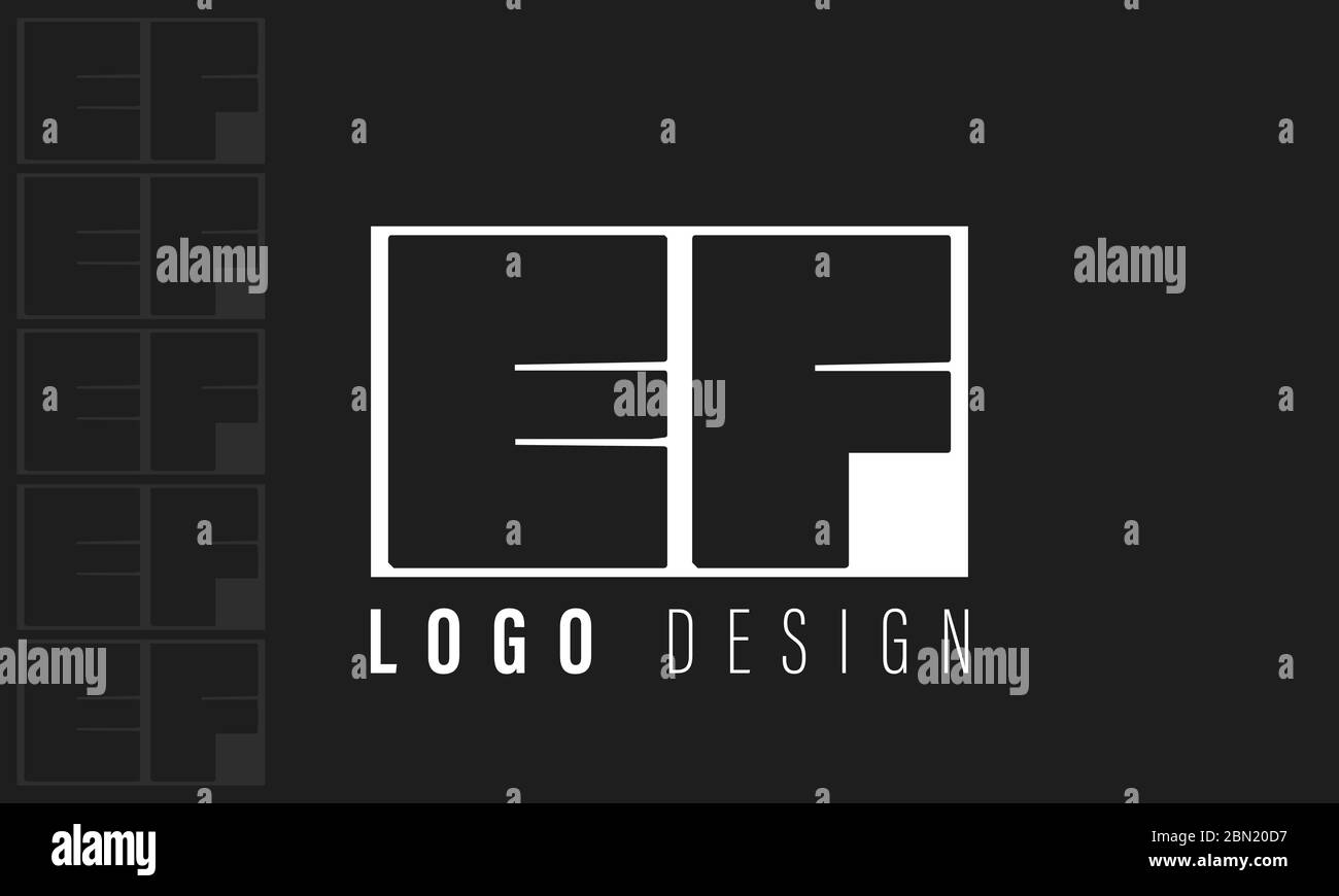 EF Logo-Design. Firmenlogo. Monogramm-Logo. Stock Vektor