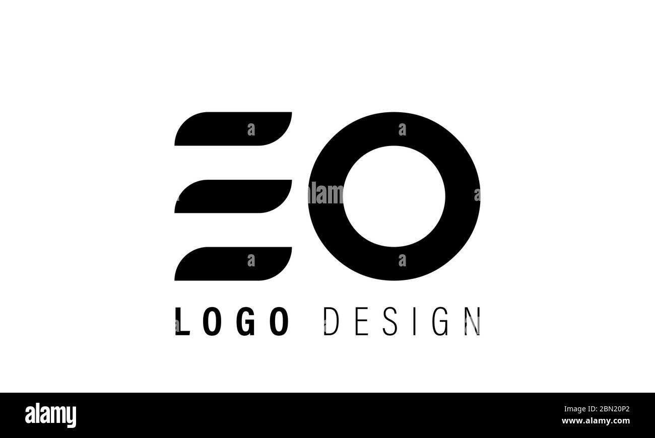 Erste EO Schreiben verbunden Logo. Kreatives Schreiben EO modernen Business Logo Vektor Vorlage. Erste EO Logo Template Design Stock Vektor