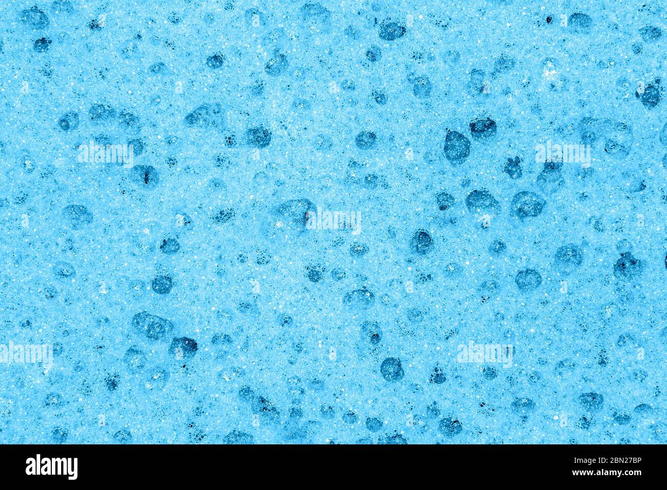 Bild Hintergrund Schnitt Textur Schaum Gummi blau Stockfoto
