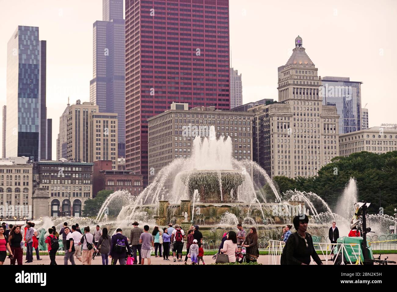 Buckingham-Brunnen im Grant Park in Chicago Illinois Stockfoto