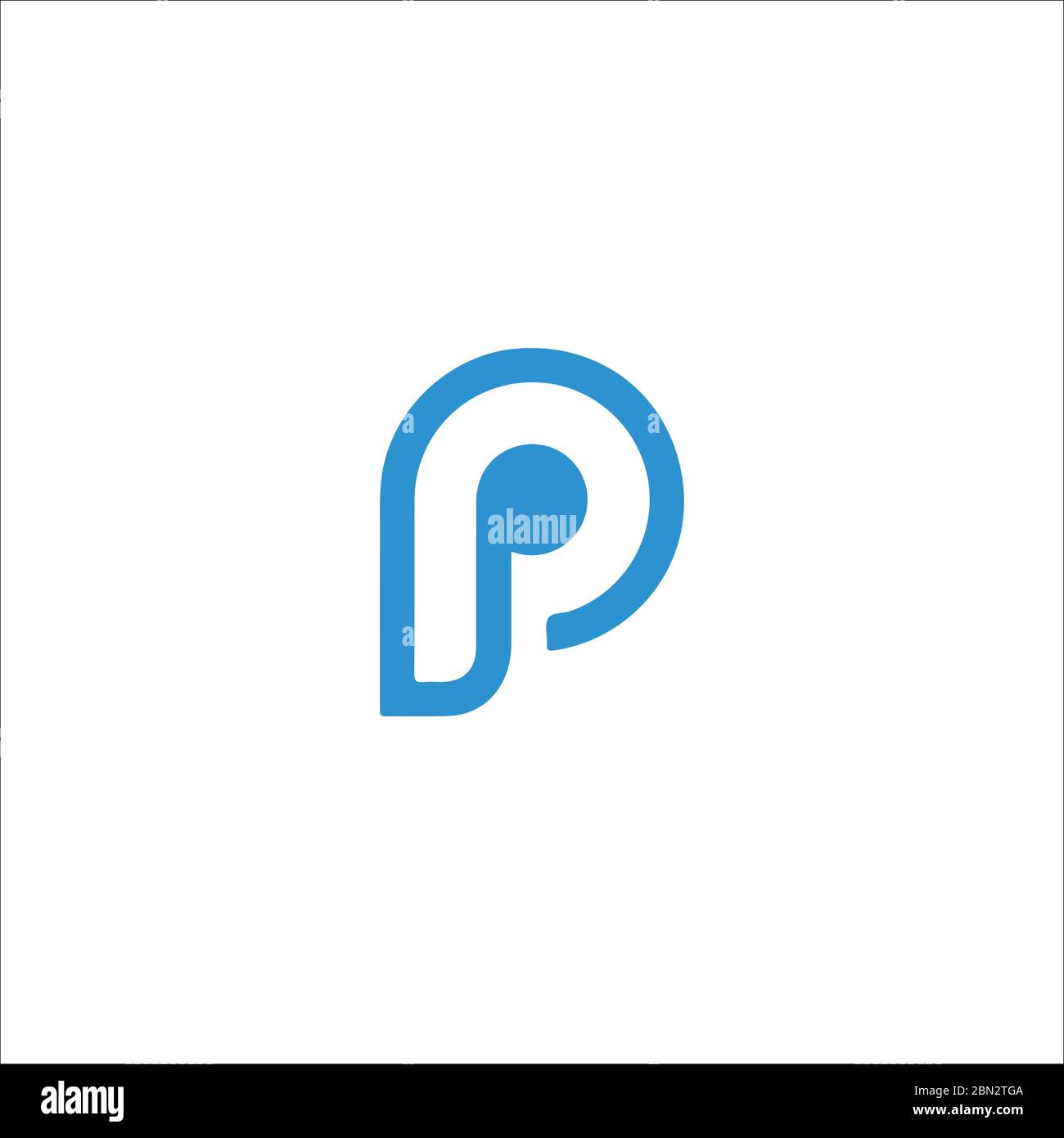 Vorlage für das ursprüngliche PP-Logo oder das Vektordesign des P-Logos Stock Vektor