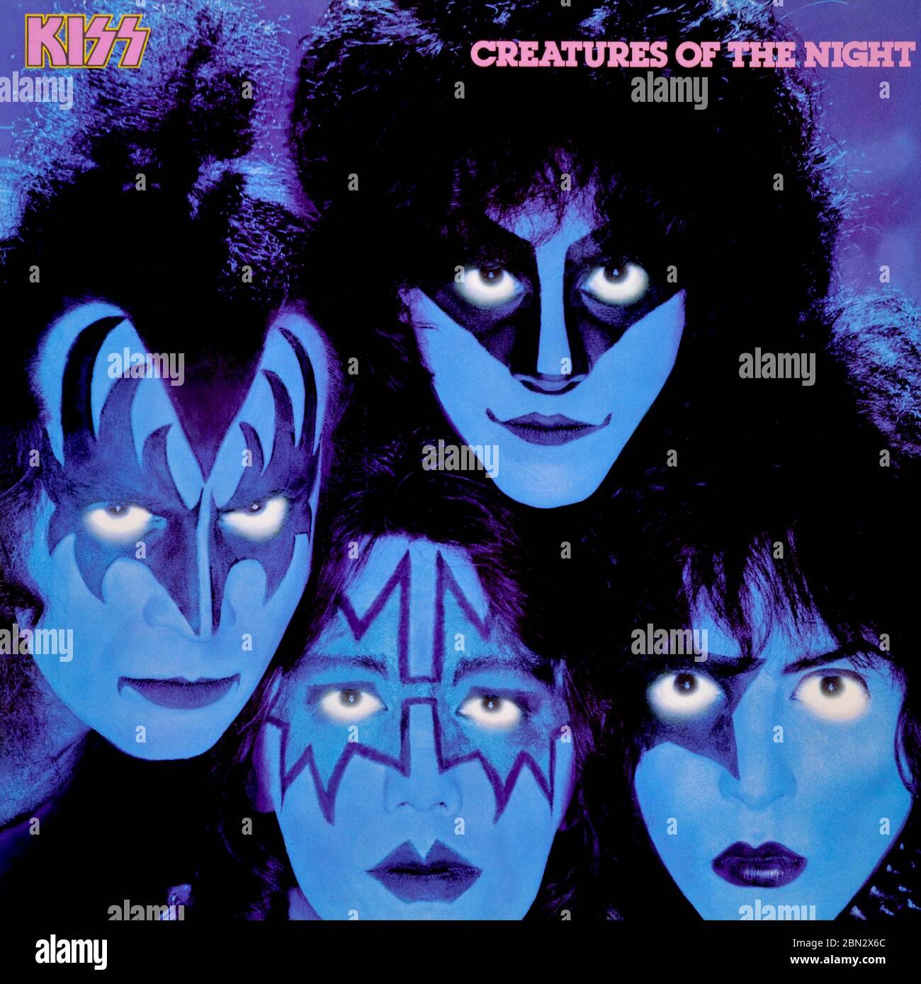 Kiss - original Vinyl Album Cover - Creatures of the Night - 1982 Stockfoto