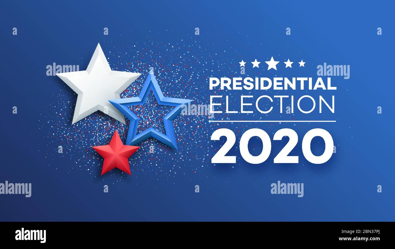 American Presidential Election 2020 Hintergrund-Design. Vektorgrafik Stock Vektor