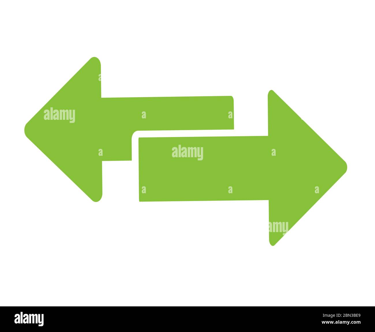 Symbol für die Pfeilübertragung austauschen, Logo. Vektor auf weißem Hintergrund verisloated Stock Vektor