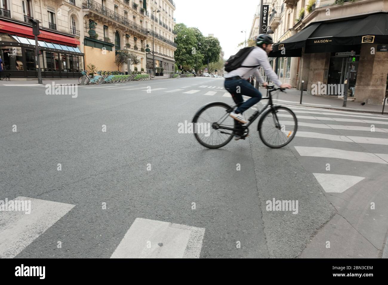 Paris während der Eindämmung von Covid-19 Stockfoto