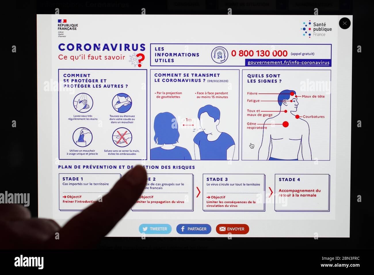 Coronavirus (COVID-19)-Epidemie. Prävention Stockfoto