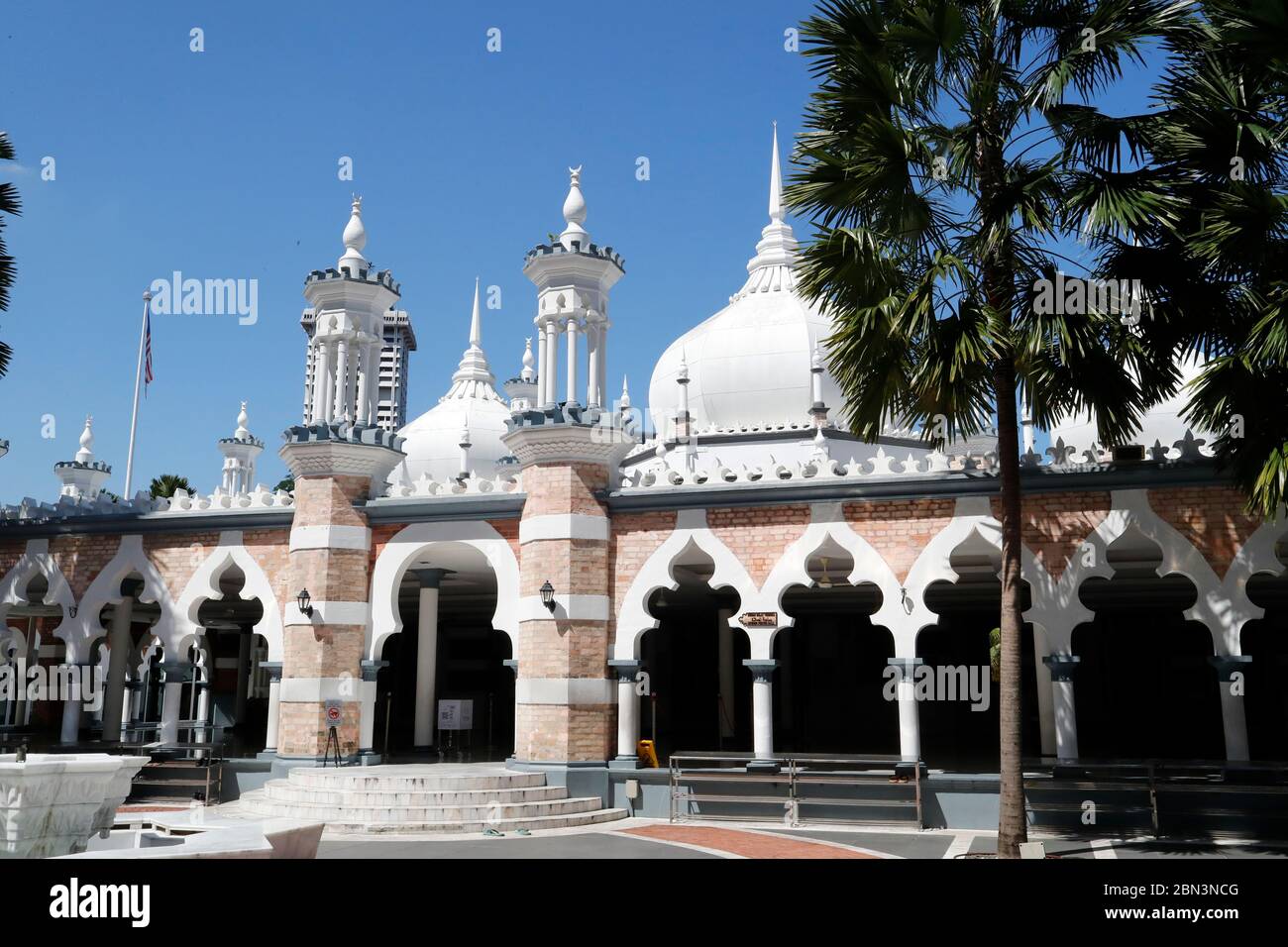 Jamek Moschee oder Masjid Jamek Sultan Abdul Samad. Kuala Lumpur. Malaysia. Stockfoto