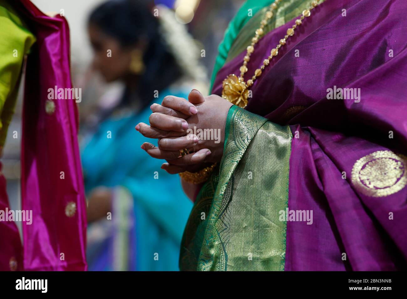 Diwali-Feier im Highgate Hill Murugan Tempel, London, Großbritannien Stockfoto