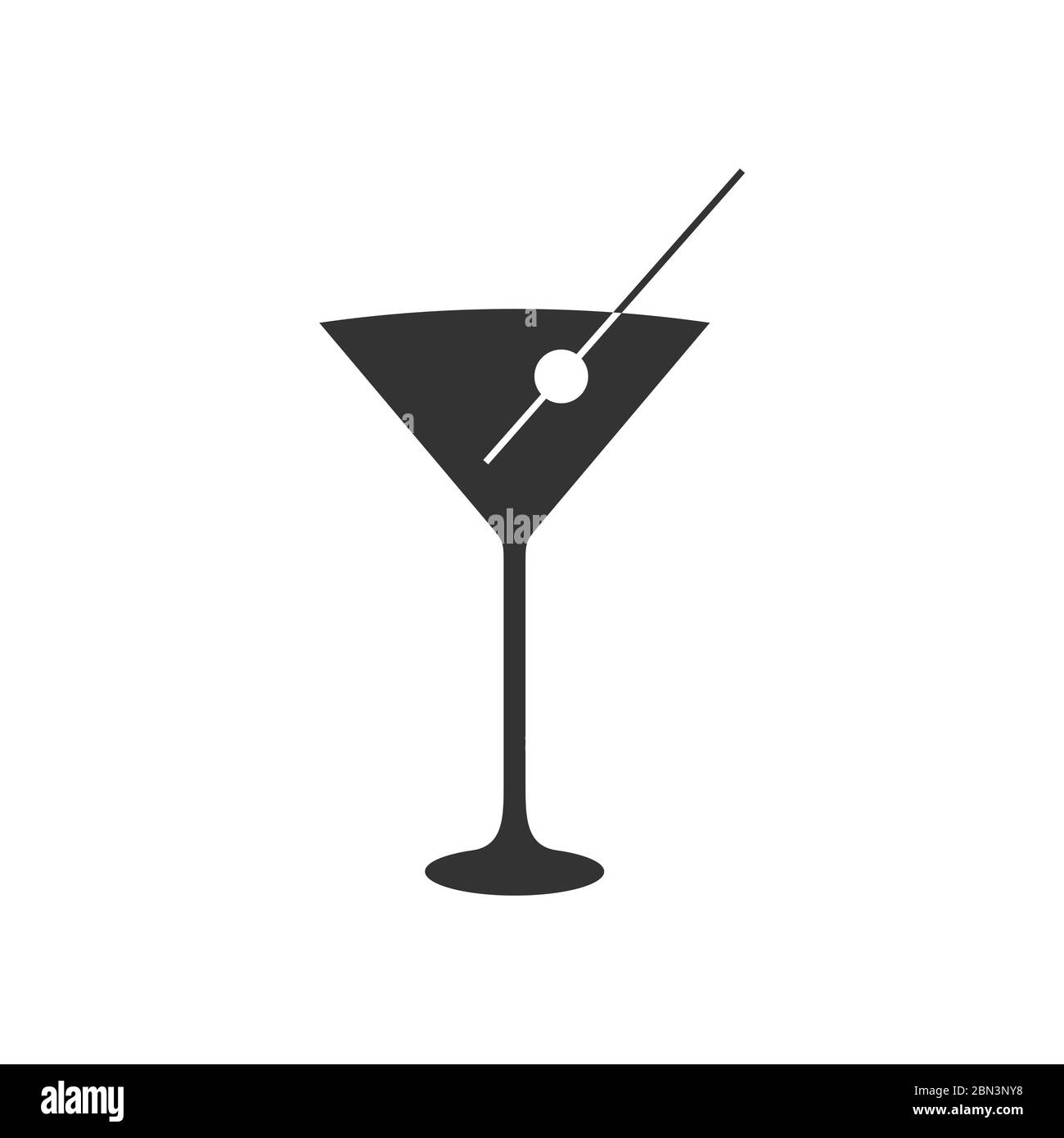 Cocktail Icon Logo Vorlage Illustration Design. Vektor EPS 10. Stockfoto