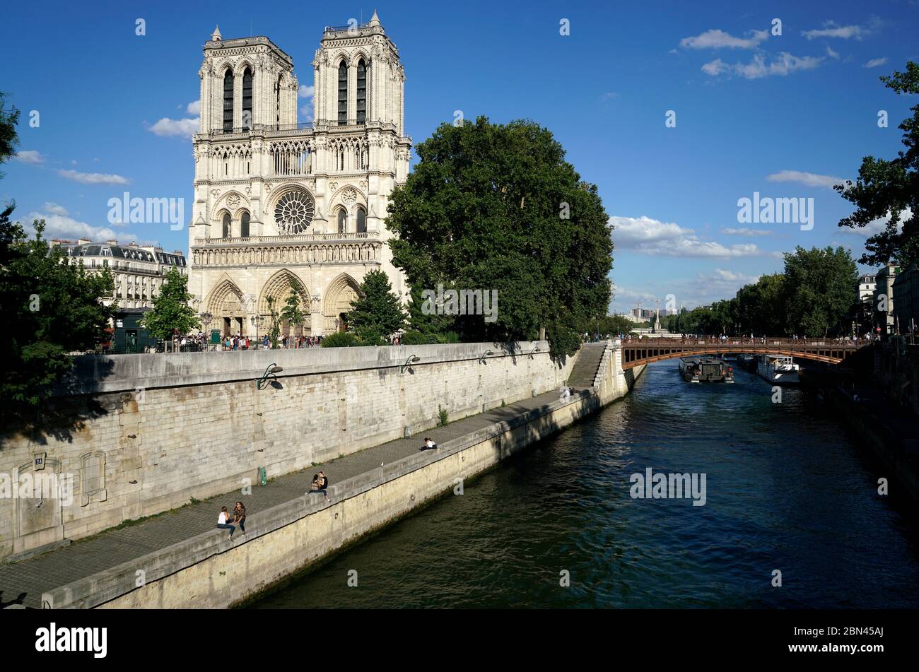 Kathedrale Notre-Dame de Paris an der seine.Paris.Frankreich Stockfoto