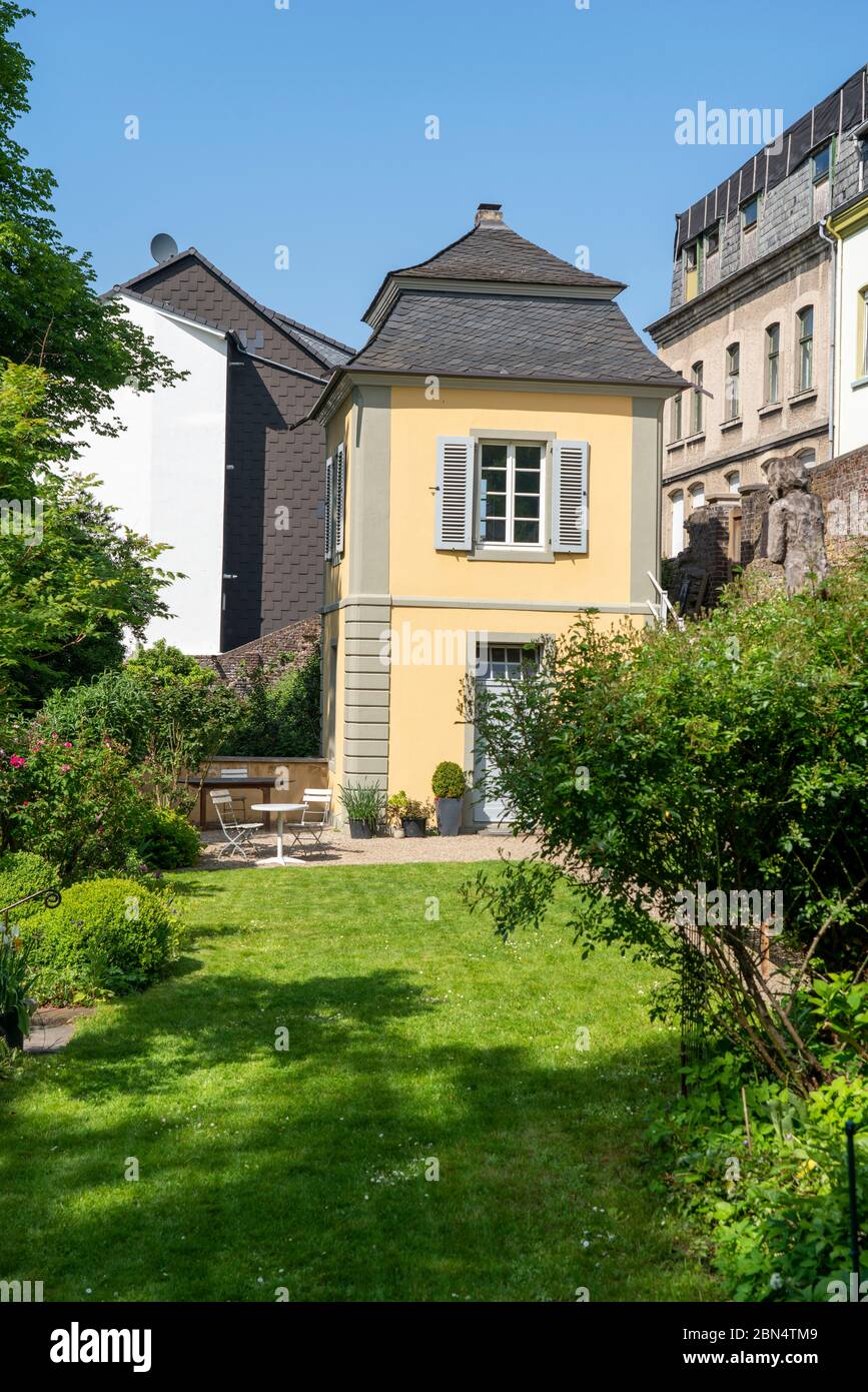 Dingerkus Historisches Gartenhaus, ab 1790, spätbarockes Gartenhaus des Kanzleramts Direktor Johann Everhard Dingerkus in, Essen-Werden, NRW, G. Stockfoto