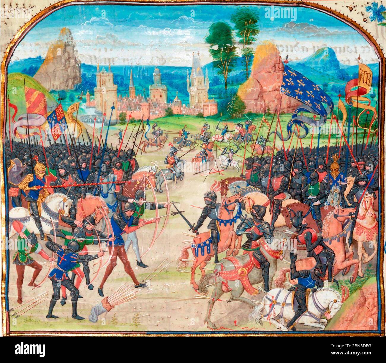 Schlacht von Poitier bei Nouaille-Maupertuis im Jahr 1356 Stockfoto