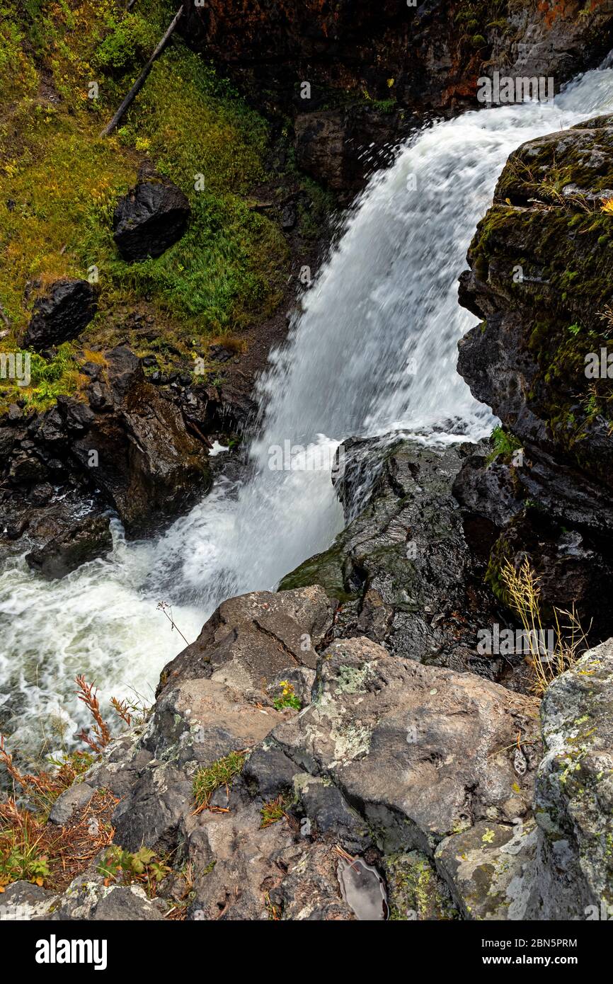WY04288-00...WYOMING - Moose Falls auf Crawfish Creek im Yellowstone Nationalpark. Stockfoto