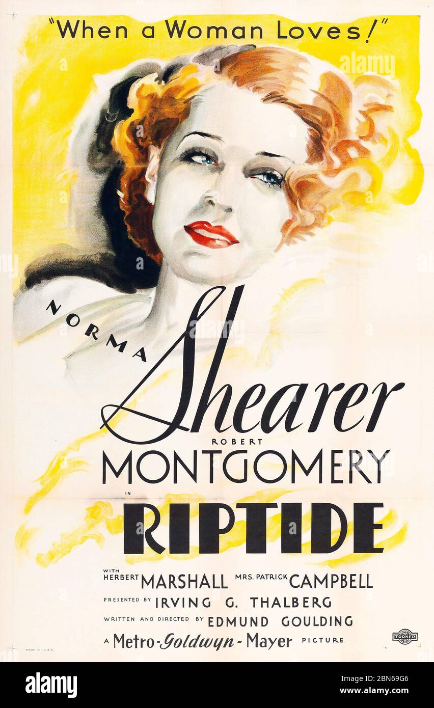 RIPTIDE 1934 MGM-Film mit Norma Shearer Stockfoto