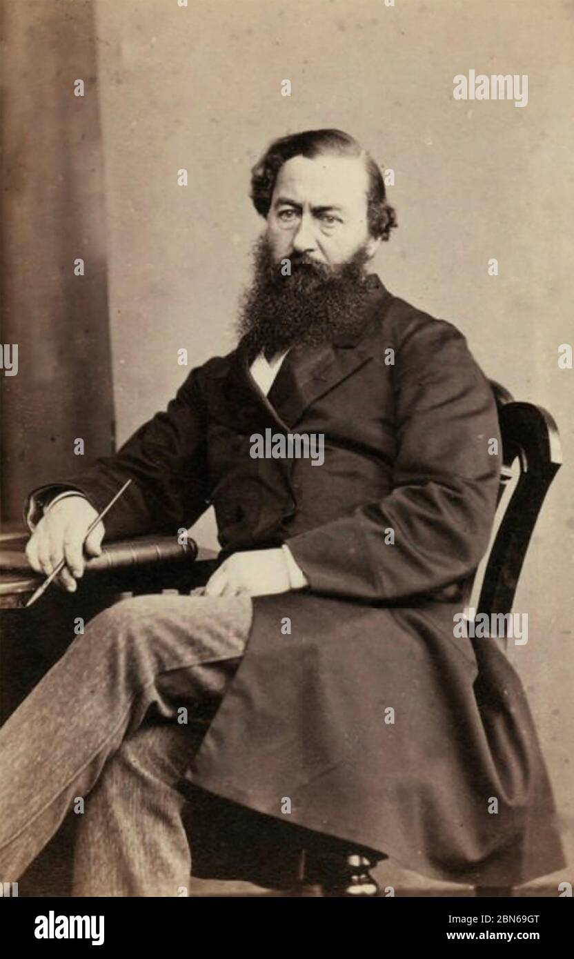SAMUEL BAKER (1821-1893) englischer Forscher, Naturforscher, Ingenieur und Schriftsteller um 1870. Stockfoto