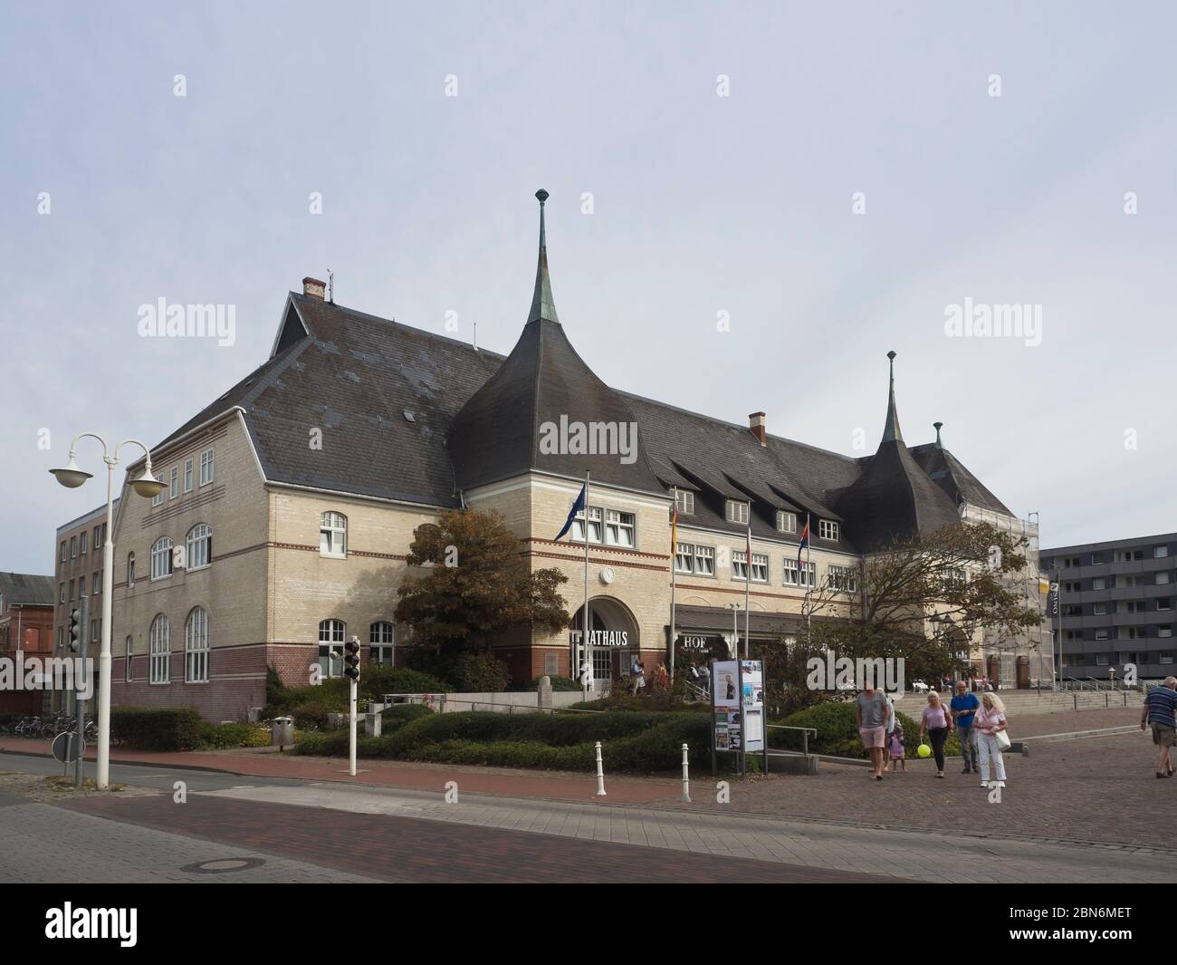 Rathaus und Casino im Zentrum von Westerland Sylt, in Schleswig-Holstein Deutschland Stockfoto