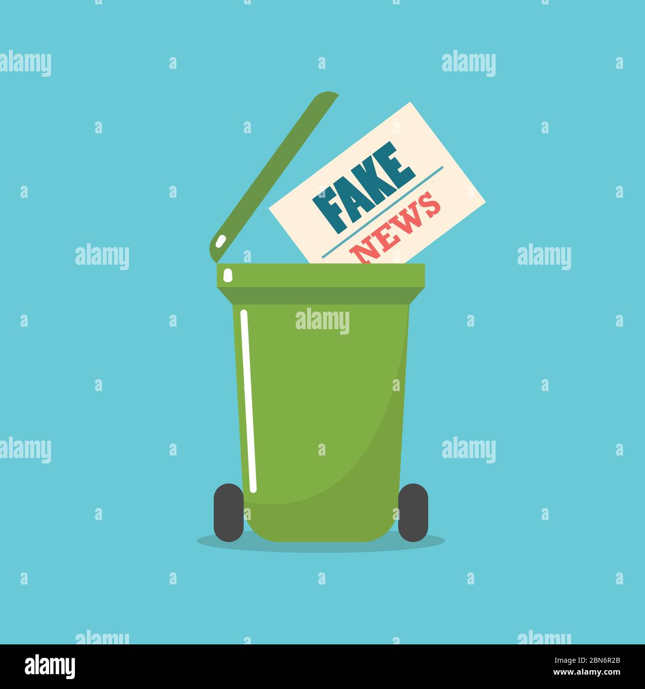 Fake News Zeitung in bin. Vektorgrafik Stock Vektor